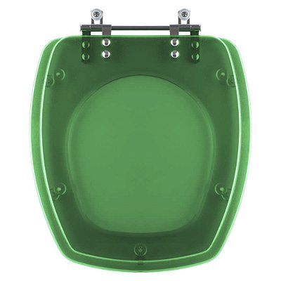 Assento Sanitário Poliester Thema Verde Transparente para vaso Incepa
