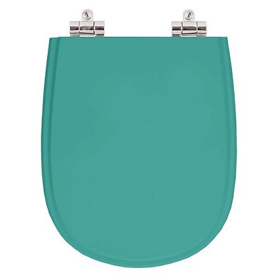 Assento Sanitario Poliester Com Amortecedor Paris Aquamarine Para Vaso Ideal Standard