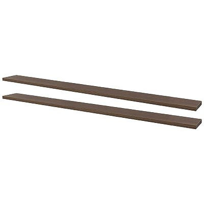 Kit 2 Prateleiras 100 x 20cm Nogal Suporte Invisível