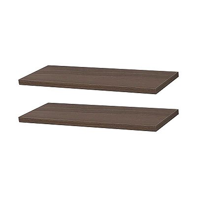 Kit 2 Prateleiras 40 x 15cm Nogal Suporte Invisível