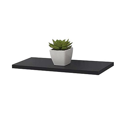 Prateleira 50 x 15cm Preta Suporte Invisível