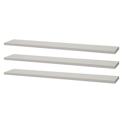 Kit 3 Prateleiras 60 x 20cm Branca Suporte Invisível