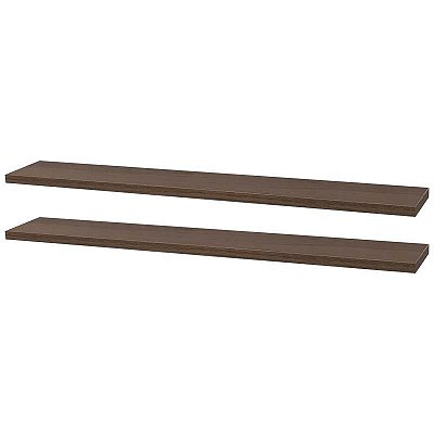 Kit 2 Prateleiras 60 x 20cm Nogal Suporte Invisível