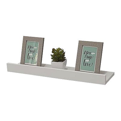 Prateleira Porta Quadros 70 x 15cm Branca Suporte Invisível