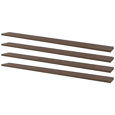 Kit 4 Prateleiras 80 x 20cm Nogal Suporte Invisível