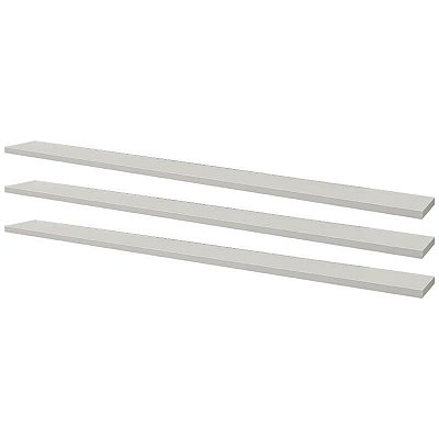 Kit 3 Prateleiras 90 x 15cm Branca Suporte Invisível
