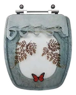 Tampa De Vaso Decorada Primula Plus Verde P/ Bacia Fiori