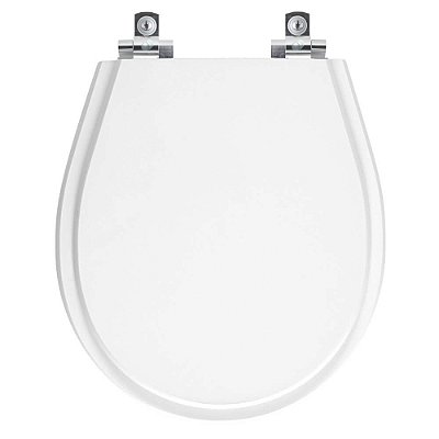 Assento Sanitário Laqueado Soft Close Aries Branco para vaso Eternit