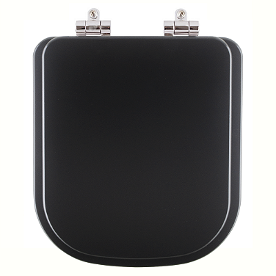 Assento Sanitário Poliester Soft Close Debba Onix (Preto Fosco) para vaso Roca