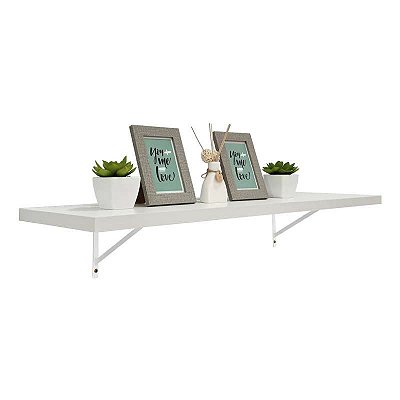 Prateleira 100 x 20cm Branco Espessura 25mm Mão Francesa