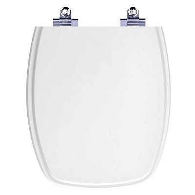 Tampa de Vaso Laqueado com Amortecedor Viseu Branco para vaso Luzarte 6lpf
