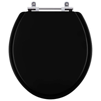 Assento Sanitário Laqueado Loren Way Preto para vaso Lorenzetti