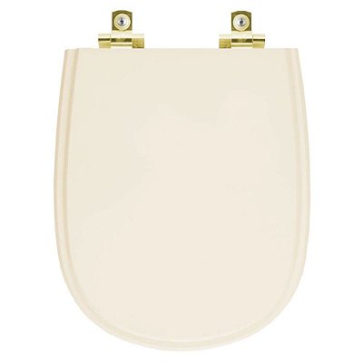 Assento Sanitário Soft Close Paris Bone para vaso Ideal Standard com Ferragem Dourada
