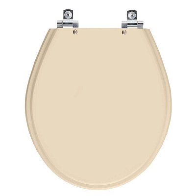 Assento Sanitário Soft Close Ravena Amendoa  para vaso Deca