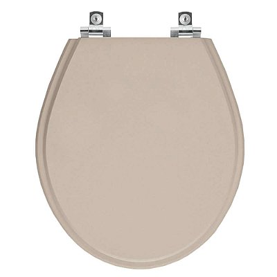 Assento Sanitário Soft Close Ravena Bege Saara para vaso Deca