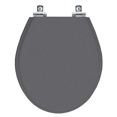 Assento Sanitário Soft Close Ravena Cinza Vip para vaso Deca