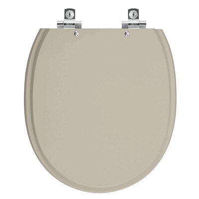 Assento Sanitário Soft Close Village Bege Saara para vaso Deca