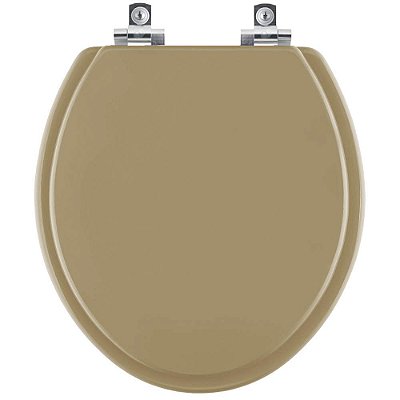 Assento Sanitário Soft Close Convencional Oval Amendoa  para vaso Ideal Standard