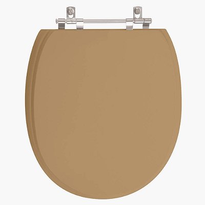 Assento Sanitário Poliester De Ville Bege Castor para vaso Deca