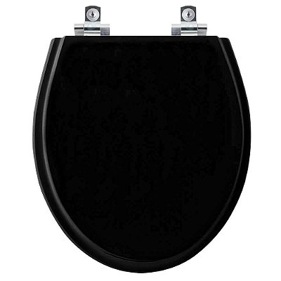 Assento Sanitário com Amortecedor Windsor Ébano (Preto) para vaso Deca