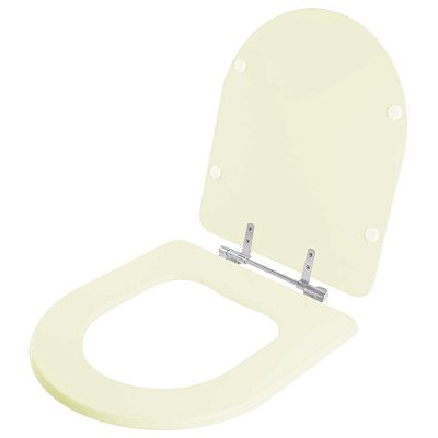 Assento Sanitário Poliester Smart Pergamon (Bege Claro) para vaso Celite
