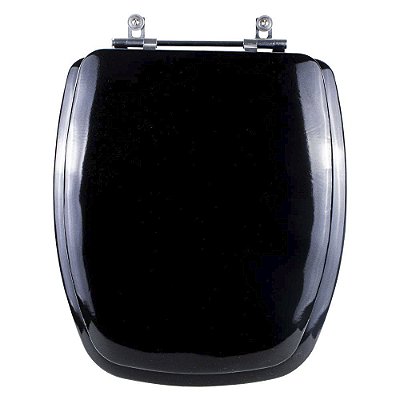 Assento Sanitário Almofadado Viseu Preto para Vaso Luzarte