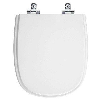 Assento Sanitário Laqueado Soft Close Dona Beja Branco para vaso Santa Clara