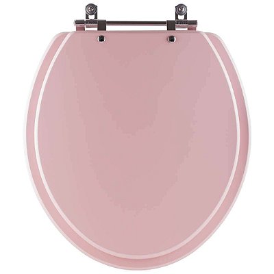 Assento Sanitário Rosa Claro Para Todas As Bacias Convencionais