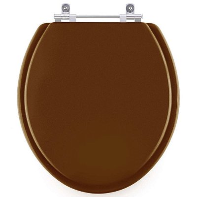 Assento Sanitário Poliester Lirio Caramelo para vaso Celite