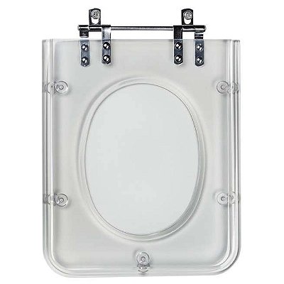 Assento Sanitario Poliester Square Transparente para vaso Incepa