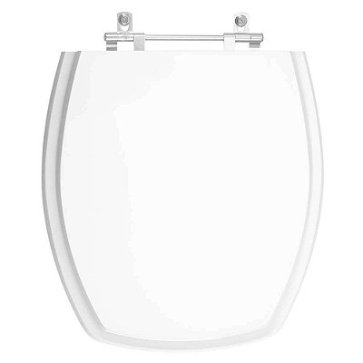 Assento Sanitário Poliéster Hawaii Branco para vaso Mondialle 6lpf