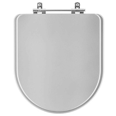 Assento Sanitário Poliester Luna Cinza Claro para vaso Icasa