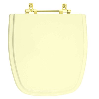 Assento Sanitário Fit Pergamon para vaso Celite Com Ferragem Dourada