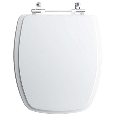 Assento Sanitário Tampa de Vaso Branco MDF Laqueado Primula Plus para bacia Fiori