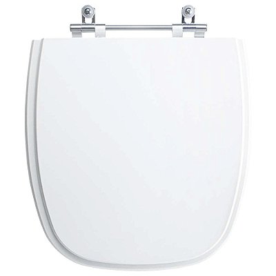Assento Sanitário Tampa de Vaso Branco MDF Laqueado Savary para bacia Eternit