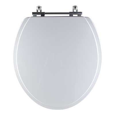 Assento Sanitário Tampa de Vaso Branco MDF Laqueado Oval Convencional para bacia Incepa