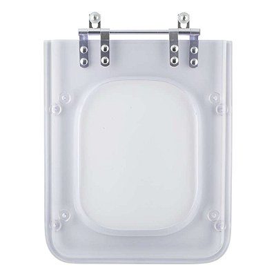 Tampa de Vaso Sanitário Poliéster Quadra Transparente para louça Deca