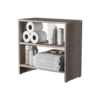 Móvel Organizador Multiuso para Banheiro 50cm Nogal