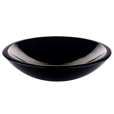 Cuba Preta Redonda Para Banheiro 35cm X 8cm