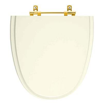 Tampa de Vaso Laqueado Up Pergamon para bacia Celite com Ferragem Dourada