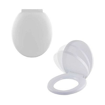 Tampa de Vaso Soft Close Iris Branco para bacia Mari