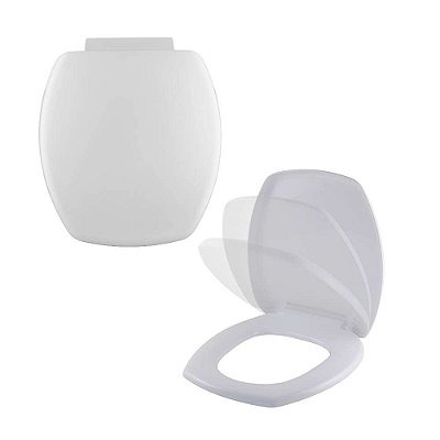 Assento Sanitario com Amortecedor Pérola Branco para vaso Pettra