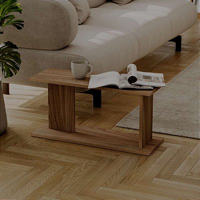 Mesa de Apoio Livn Freijó 30x25x65cm para Sala e Quarto