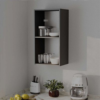 Nicho Organizador Suspenso para Cozinha Preto