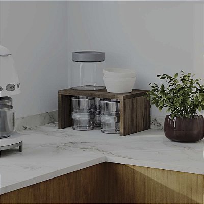 Organizador de Bancada para Cozinha Nogal Multiuso