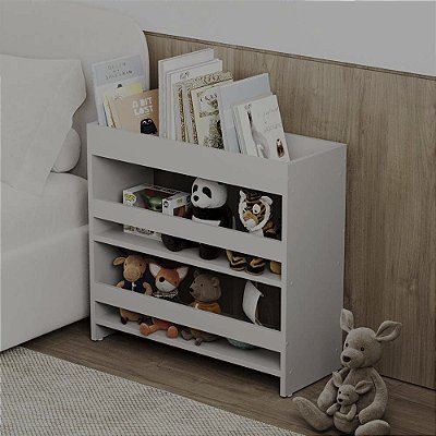 Organizador Infantil Petiz para Livros e Brinquedos Branco