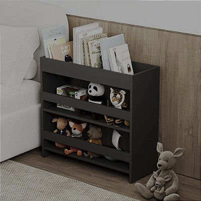 Organizador Infantil Petiz para Livros e Brinquedos Preto