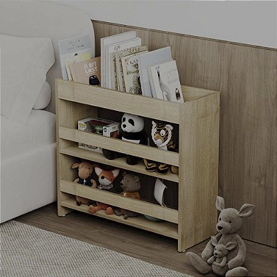 Organizador Infantil Petiz para Livros e Brinquedos Carvalho