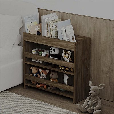 Organizador Infantil Petiz para Livros e Brinquedos Freijó
