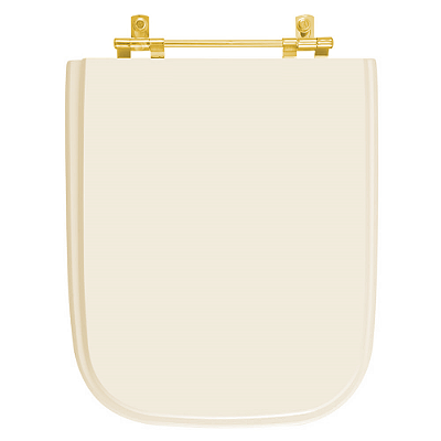Assento Sanitário Tivoli Bone para vaso Ideal Standard Com Ferragem Dourada